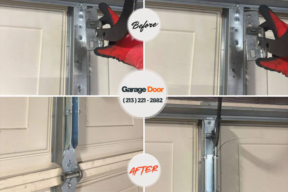 Before and after: garage door repair Coats Bend, AL